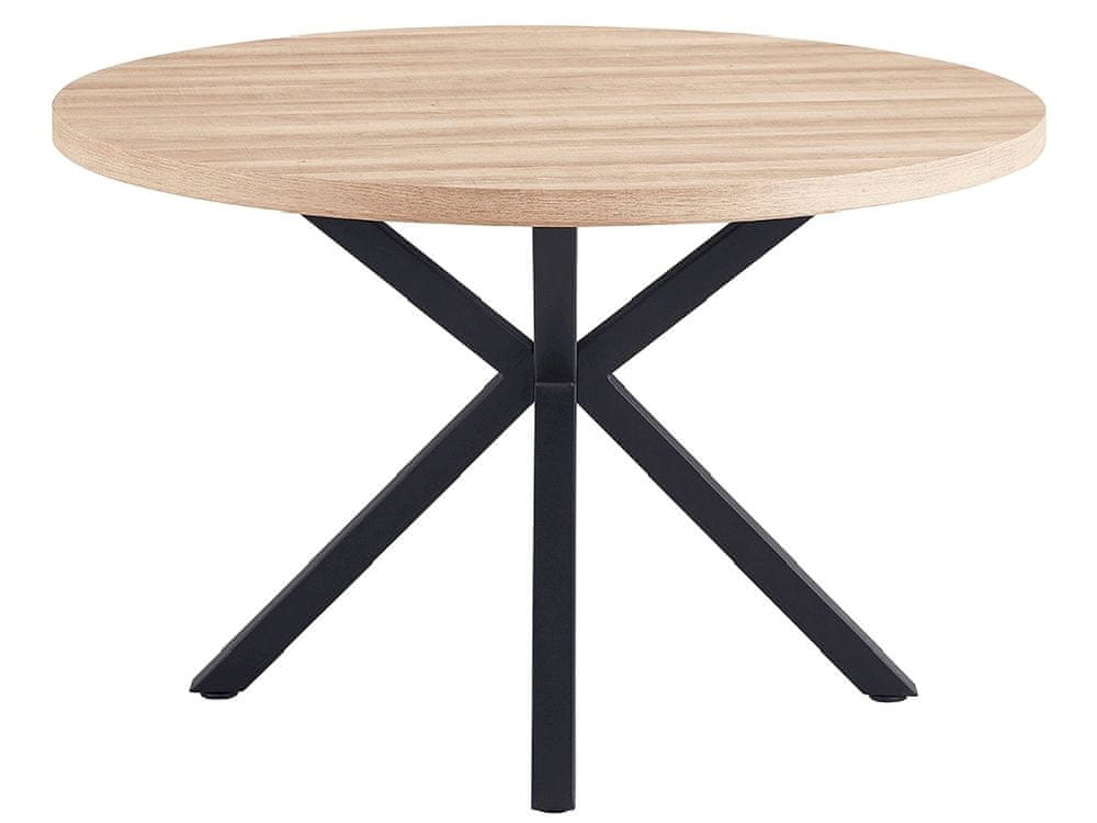 KONDELA Okrúhly jedálenský stôl Medor - dub sonoma / čierna